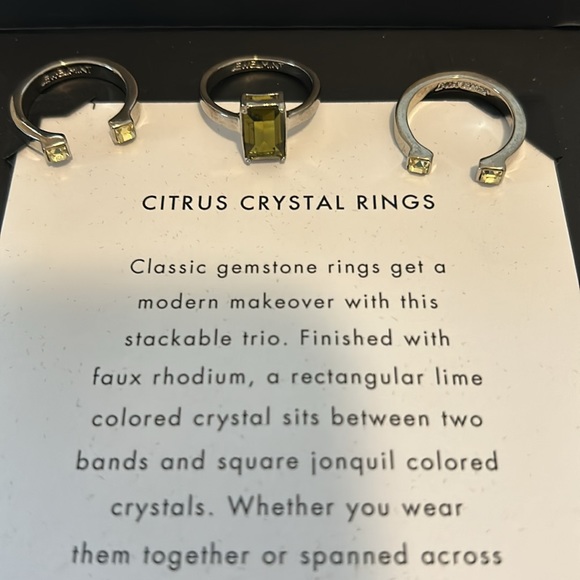 JEWELMINT Citrus Crystal Rings - Picture 2 of 3